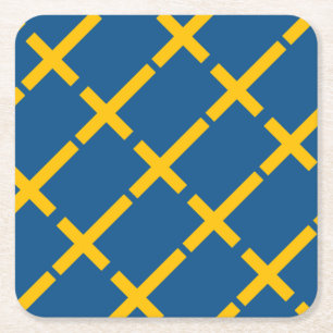 Swedish Flag Rechteckiger Pappuntersetzer