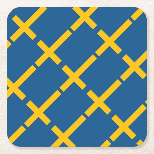 Swedish Flag Rechteckiger Pappuntersetzer (Vorderseite)