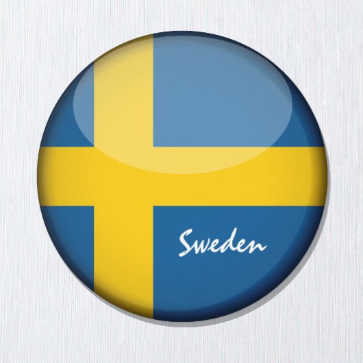 Swedish flag & Sweden holiday, travel /sport Magnet