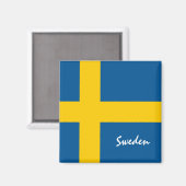 Swedish flag & Sweden holiday, travel /sport Magnet (Vorderseite/Rückseite)