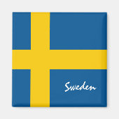 Swedish flag & Sweden holiday, travel /sport Magnet (Vorne)