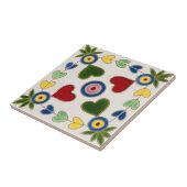 Swedish Fliesen farbenfrohe Herzen (Seite)