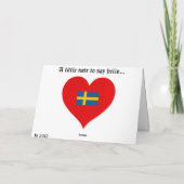 Swedish Greeting Card Karte (Rückseite)