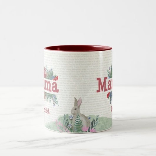 Swedish Mamma Jag älskar dig Two-Tone Coffee Tasse (Mittel)