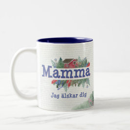 Swedish Mamma Jag älskar dig Two-Tone Coffee Tasse