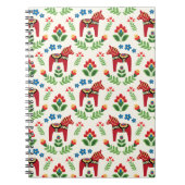 Swedish Red Dala Horses notebook Notizblock (Vorderseite)