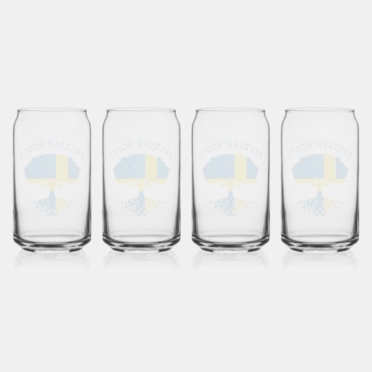 Swedish Roots Flag Can Glass Set Dosenglas (Hinten)