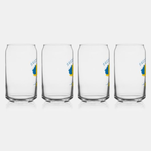 Swedish Roots Flag Can Glass Set Dosenglas (Rechts)