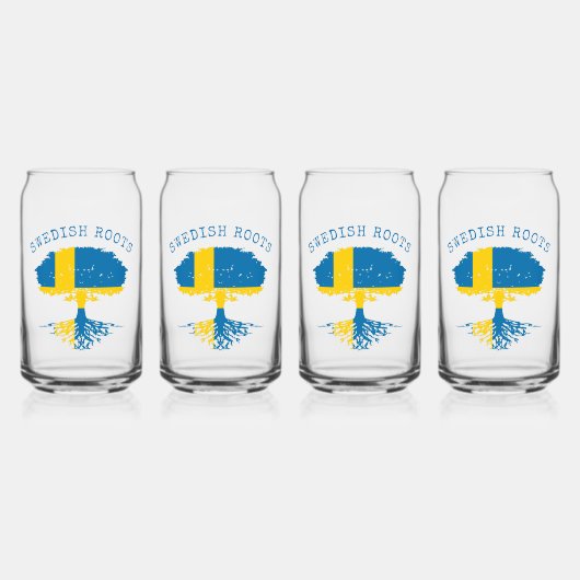 Swedish Roots Flag Can Glass Set Dosenglas (Vorderseite)