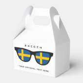 Swedish Shades benutzerdefinierte Text- und Farbfa Geschenkschachtel (Rückseite)