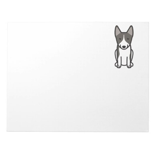 Swedish Vallhund Dog Cartoon Notizblock (Vorderseite)