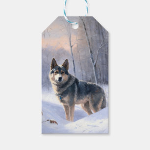 Swedish Vallhund Let It Snow Christmas Geschenkanhänger