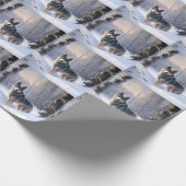 Swedish Vallhund Let It Snow Christmas Geschenkpapier (Ecke)