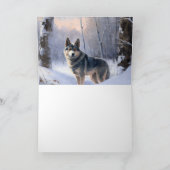 Swedish Vallhund Let It Snow Christmas Karte (Innenseite)