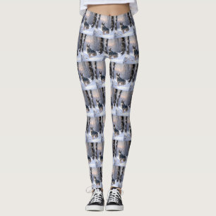 Swedish Vallhund Let It Snow Christmas Leggings