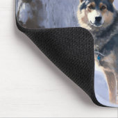 Swedish Vallhund Let It Snow Christmas Mousepad (Ecke)