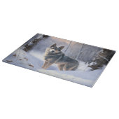 Swedish Vallhund Let It Snow Christmas Schneidebrett (Ecke)