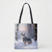 Swedish Vallhund Let It Snow Christmas Tasche (Vorderseite)