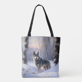 Swedish Vallhund Let It Snow Christmas Tasche (Rückseite)
