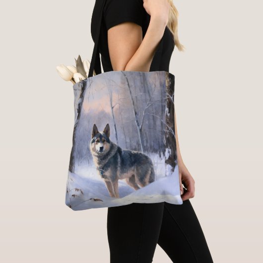 Swedish Vallhund Let It Snow Christmas Tasche (Von Nahem)