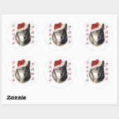 Swedish Vallhund Santa Paws - Aufkleber (Blatt)
