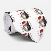 Swedish Vallhund Santa Paws Krawatte (Gerollt)