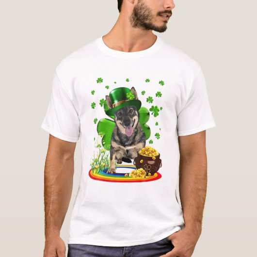 Swedish Vallhund St Patricks Day T-Shirt (Vorderseite)