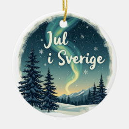 Swedish Winter Magic "Jul i Sverige" Keramik Ornament