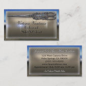 Sweedlepiper Scissor 3,5" x 2" elegant Visitenkarte (Vorne/Hinten)