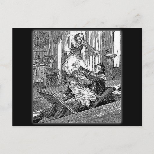 Sweeney Todd-Barbers Chair-Penny Dreadful Postkarte (Vorderseite)