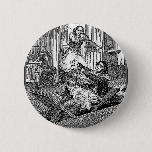 Sweeney Todd-Friseure Stuhl-Penny schrecklich Button (Vorderseite)