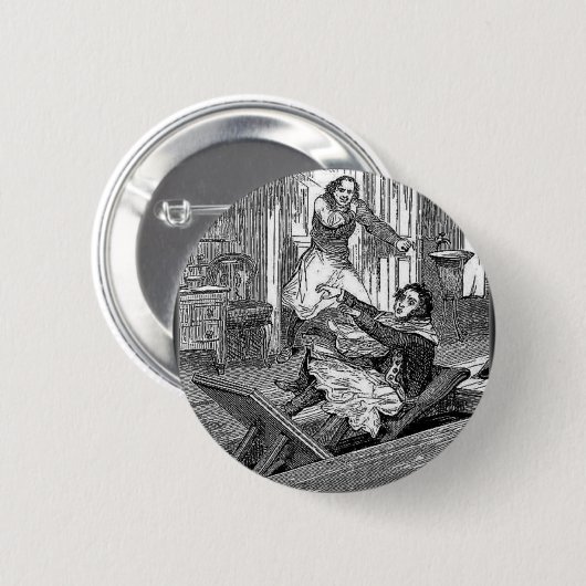 Sweeney Todd-Friseure Stuhl-Penny schrecklich Button (Vorne & Hinten)