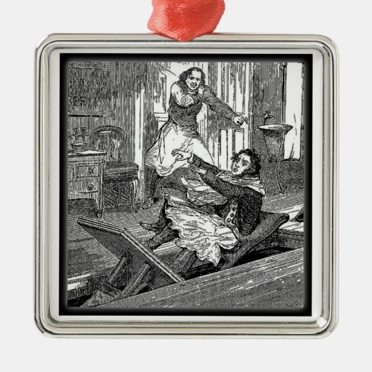 Sweeney Todd-Friseure Stuhl-Penny schrecklich Ornament Aus Metall (Vorne)