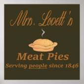 Sweeney Todd Mrs. Lovetts Meat Pies Poster (Vorne)
