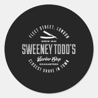Sweeney Todd's Barber Shop Runder Aufkleber