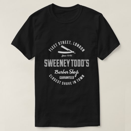 Sweeney Todds Barber Shop T-Shirt (Design vorne)