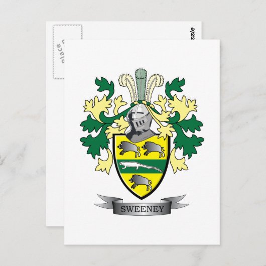 Sweeney-Wappen Postkarte (Vorne/Hinten)