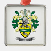 Sweeney Wappen Silbernes Ornament (Vorne)