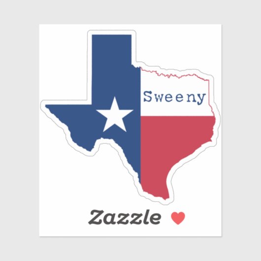 Sweeny Texas Flag Aufkleber (Blatt)
