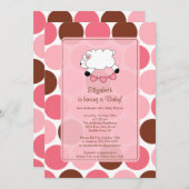 Sweep Baby Dusche Einladung Pink Girl (Vorne/Hinten)