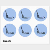 Sweep Broom - Clean Sweep Classic Round Sticker (Blatt)