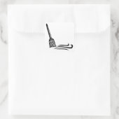 Sweep Broom - Clean Sweep Quadratischer Aufkleber (Tasche)