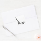 Sweep Broom - Clean Sweep Quadratischer Aufkleber (Umschlag)