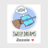 Sweep Dreams Funny Broom Pub Aufkleber (Blatt)