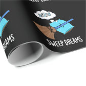 Sweep Dreams Funny Broom Pub Dark BG Geschenkpapier (Rolleneckpunkt)