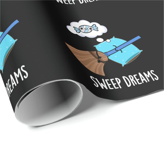 Sweep Dreams Funny Broom Pub Dark BG Geschenkpapier (Rolleneckpunkt)