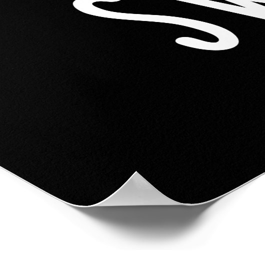 Sweep Funny Sleeping Broom Pun Dark BG Poster (Ecke)