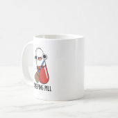 Sweep Pill Funny Medicine Pun Dark BG Kaffeetasse (Vorderseite Links)