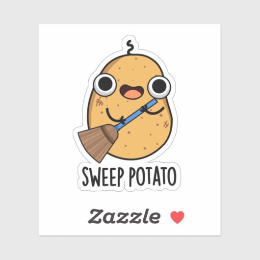 Sweep Potato Funny Sweet Potato Puff Aufkleber (Blatt)