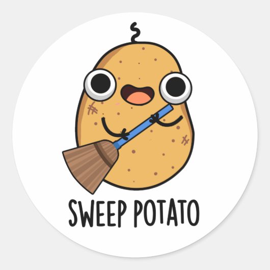 Sweep Potato Funny Sweet Potato Puff Runder Aufkleber (Vorderseite)